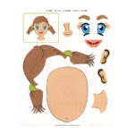 Girl and Boy Face Stickers 3 11927-a-apli-kids