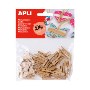 Mini wooden craft clips natural 1 Mini wooden craft clips natural - Image 1