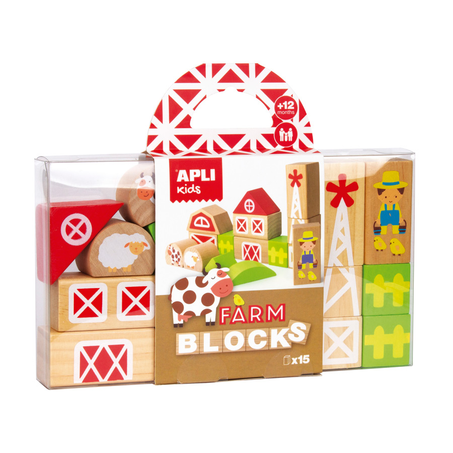 Wooden blocks farm