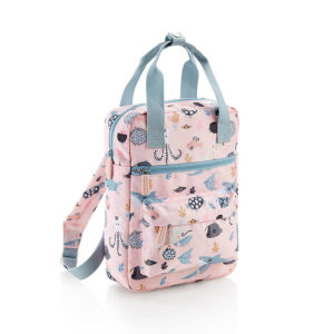 Children's backpack save the ocean pink
