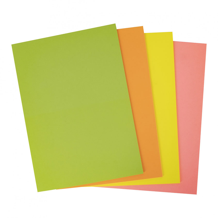 Colored cardboard fluor assorted A4