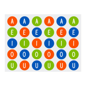 Alphabet letters vowels stickers - Image 2