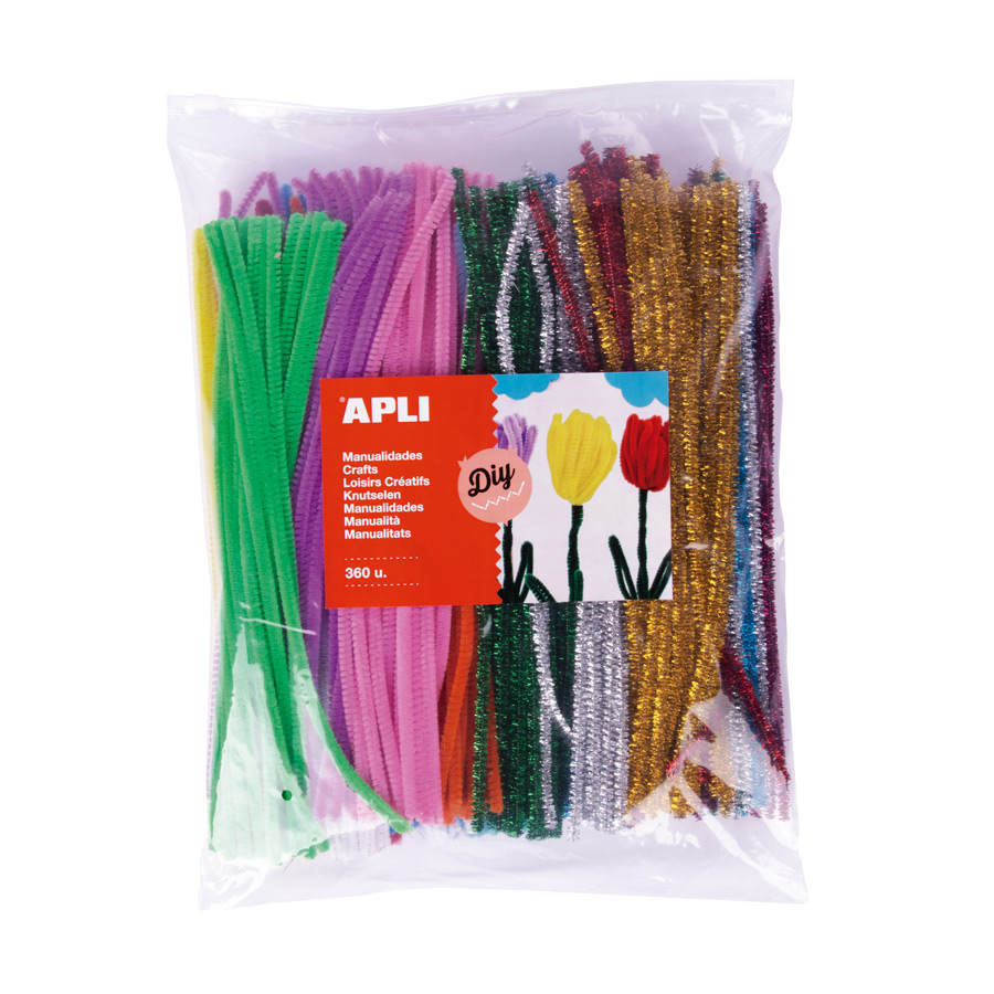 APLI Kids Fil chenille multicolore et métallisé 360 pièces | Kids Made