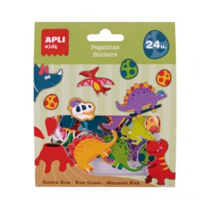 Formato MAXI de 450 stickers corazones estrellas y mariposas APLI Kids 18751 Formas de goma EVA adhesivas con purpurina: flores 