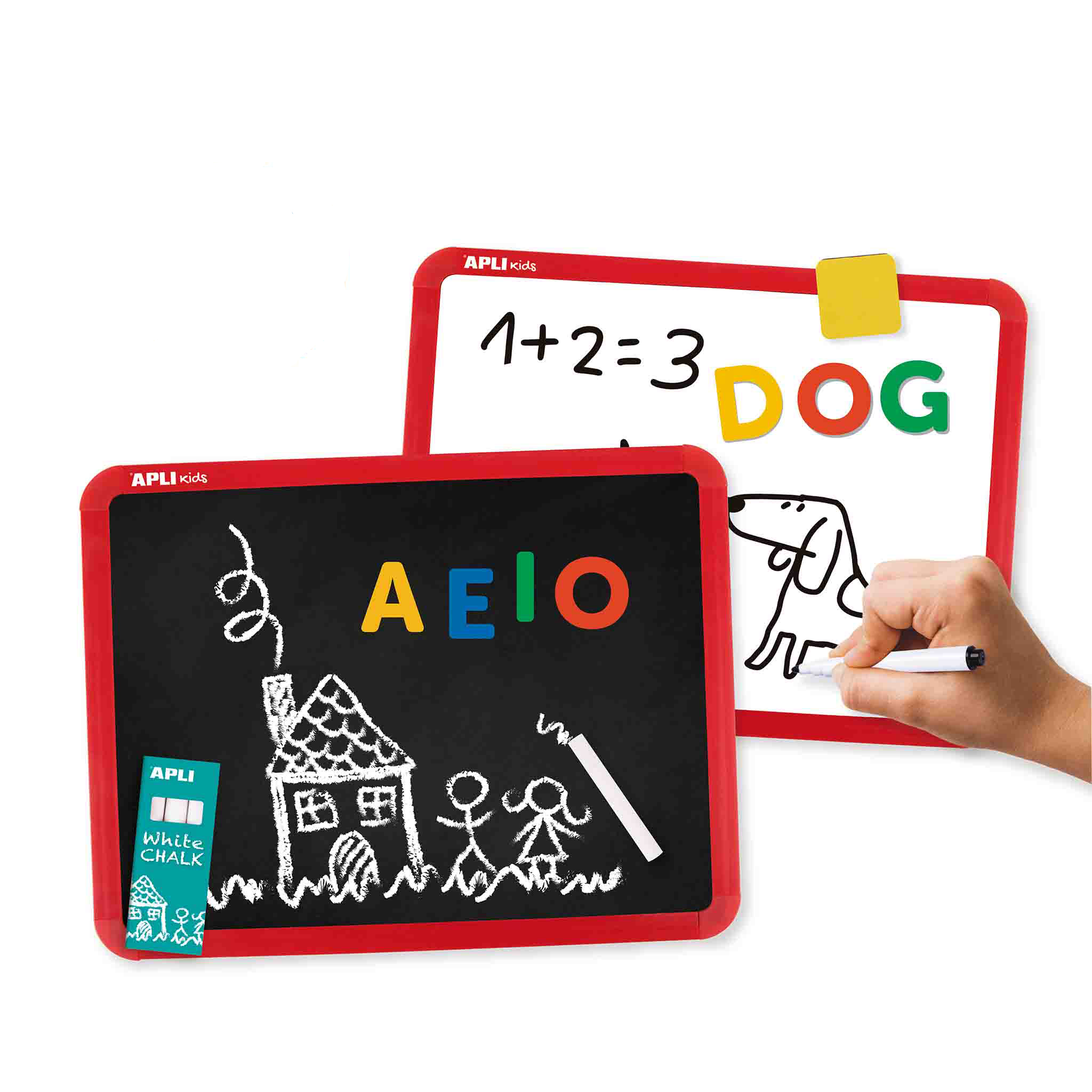 APLI Kids Double-sided Magnetic Writing Board Pen/Crayon | Kids Made